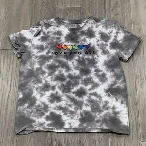 Gap teen gray and white love for all tee